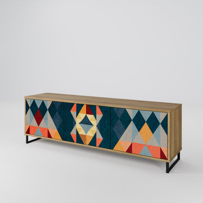 Mobile TV a 3 ante CRACKED ILLUSION in effetto rovere
