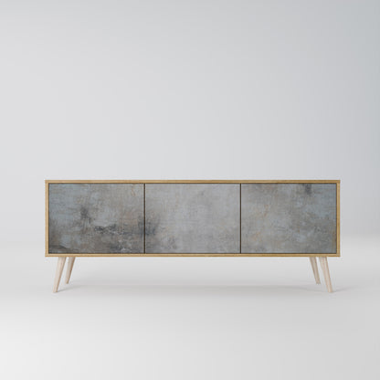 Mobile TV a 3 ante CONCRETE WALL in effetto rovere