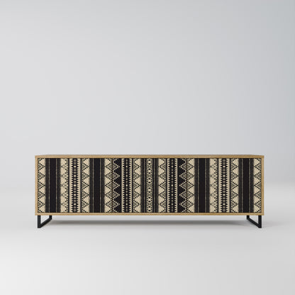 AZTEC 3-Door TV Stand in Oak Effect