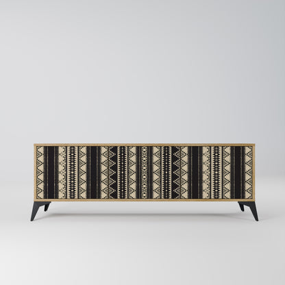 AZTEC 3-Door TV Stand in Oak Effect