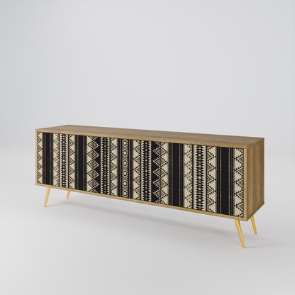 AZTEC 3-Door TV Stand in Oak Effect