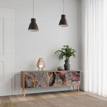 GOLDEN TIDES Mobile TV a 3 ante in effetto rovere