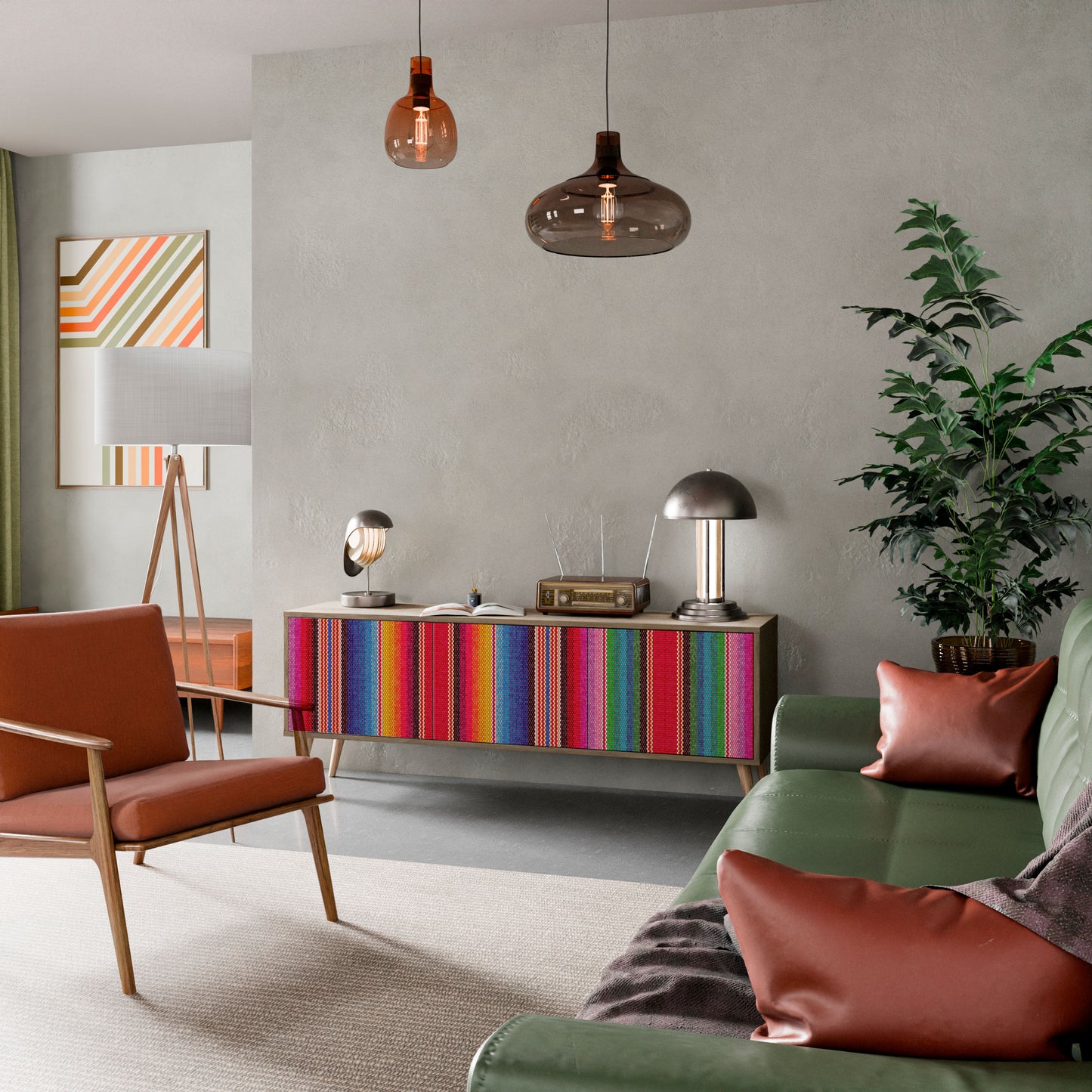 Mobile TV etnico messicano a 3 ante effetto rovere