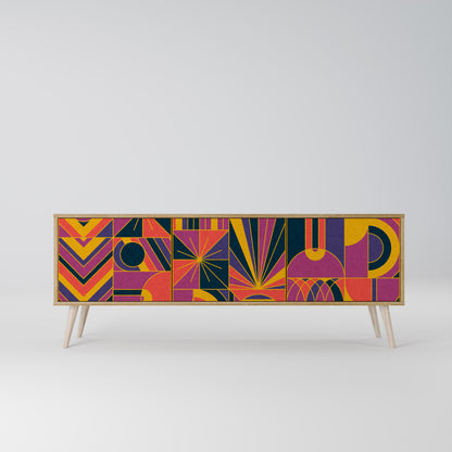 Mobile TV ELECTRIC PATTERNS a 3 ante in effetto rovere