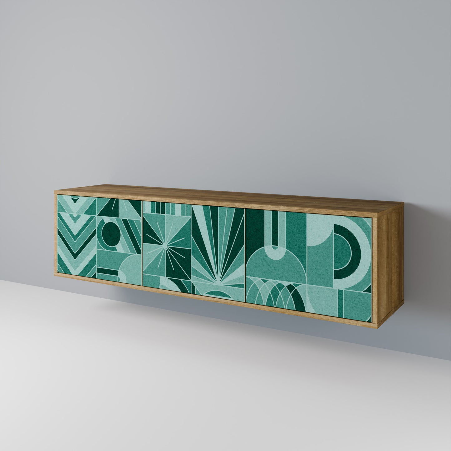 Mobile TV a 3 ante HARMONIC GRID in effetto rovere