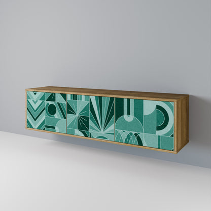 Mobile TV a 3 ante HARMONIC GRID in effetto rovere