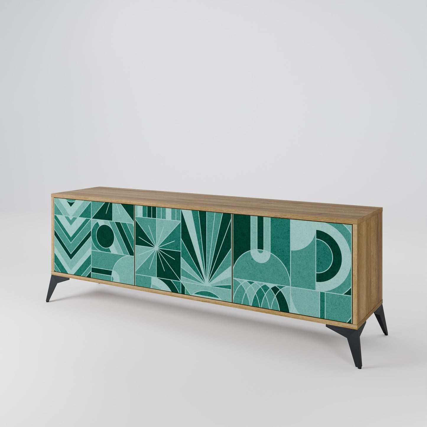 Mobile TV a 3 ante HARMONIC GRID in effetto rovere