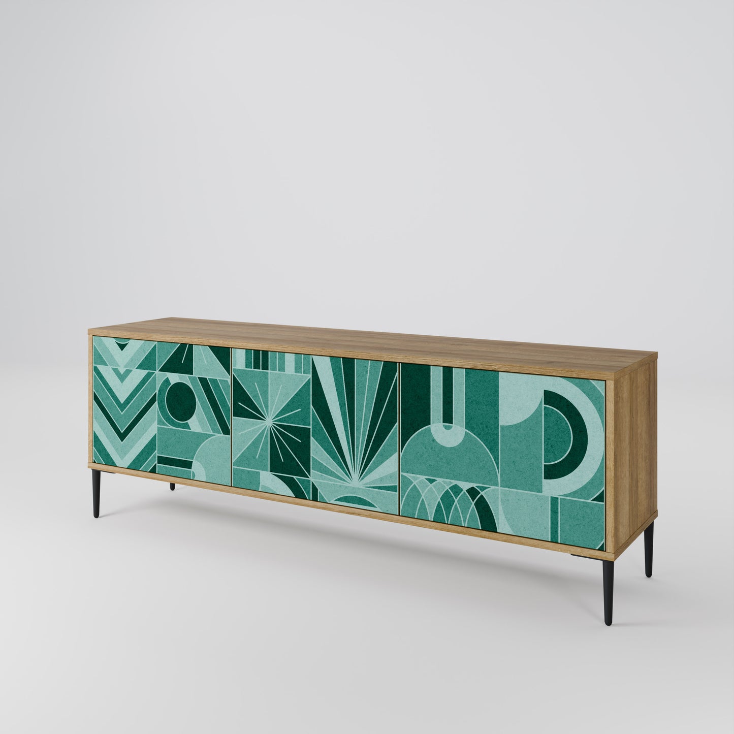 Mobile TV a 3 ante HARMONIC GRID in effetto rovere
