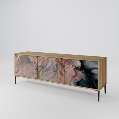 Mobile TV a 3 ante GILDED SWIRLS in effetto rovere