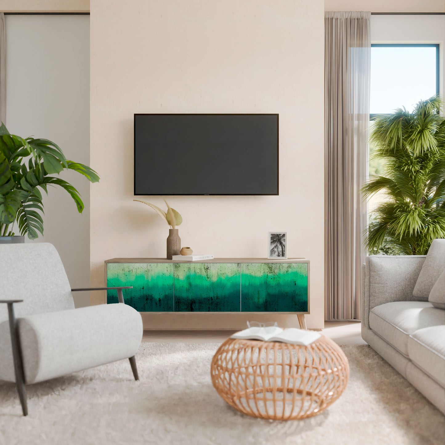 NORTHERN LIGHTS Mobile TV a 3 Ante in Effetto Rovere