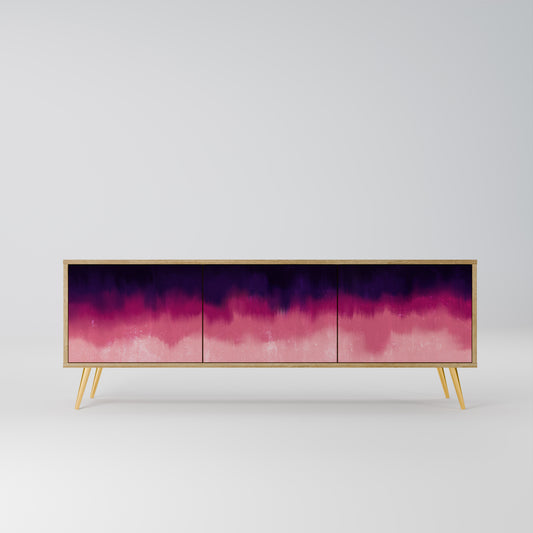 Mobile TV AURORA BOREALIS a 3 ante in effetto rovere