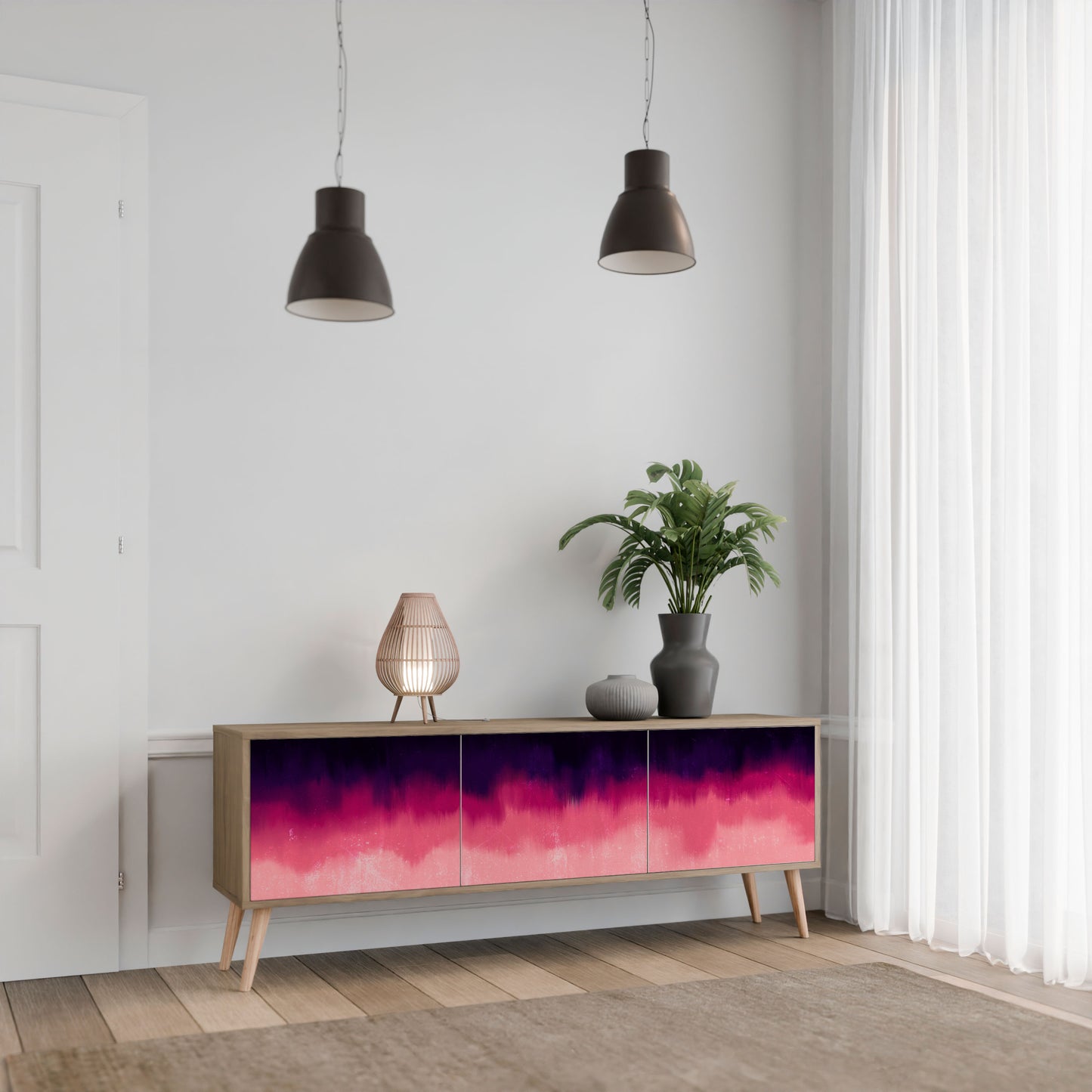 AURORA BOREALIS Mobile TV a 3 Ante in Effetto Rovere