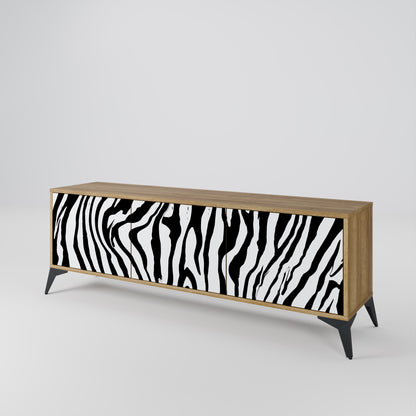 Mobile TV SPLENDID ZEBRA a 3 ante in effetto rovere
