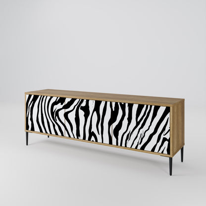 Mobile TV SPLENDID ZEBRA a 3 ante in effetto rovere