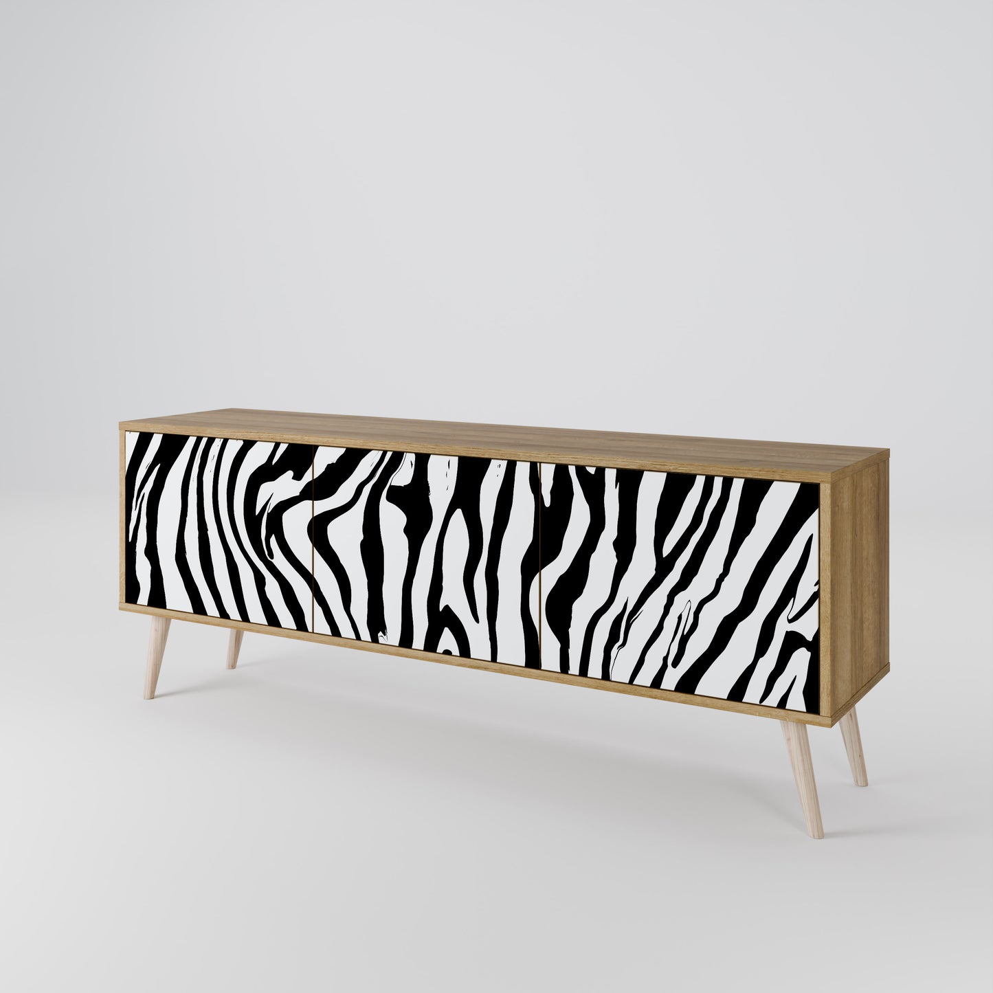 SPLENDID ZEBRA Mobile TV a 3 Ante in Effetto Rovere