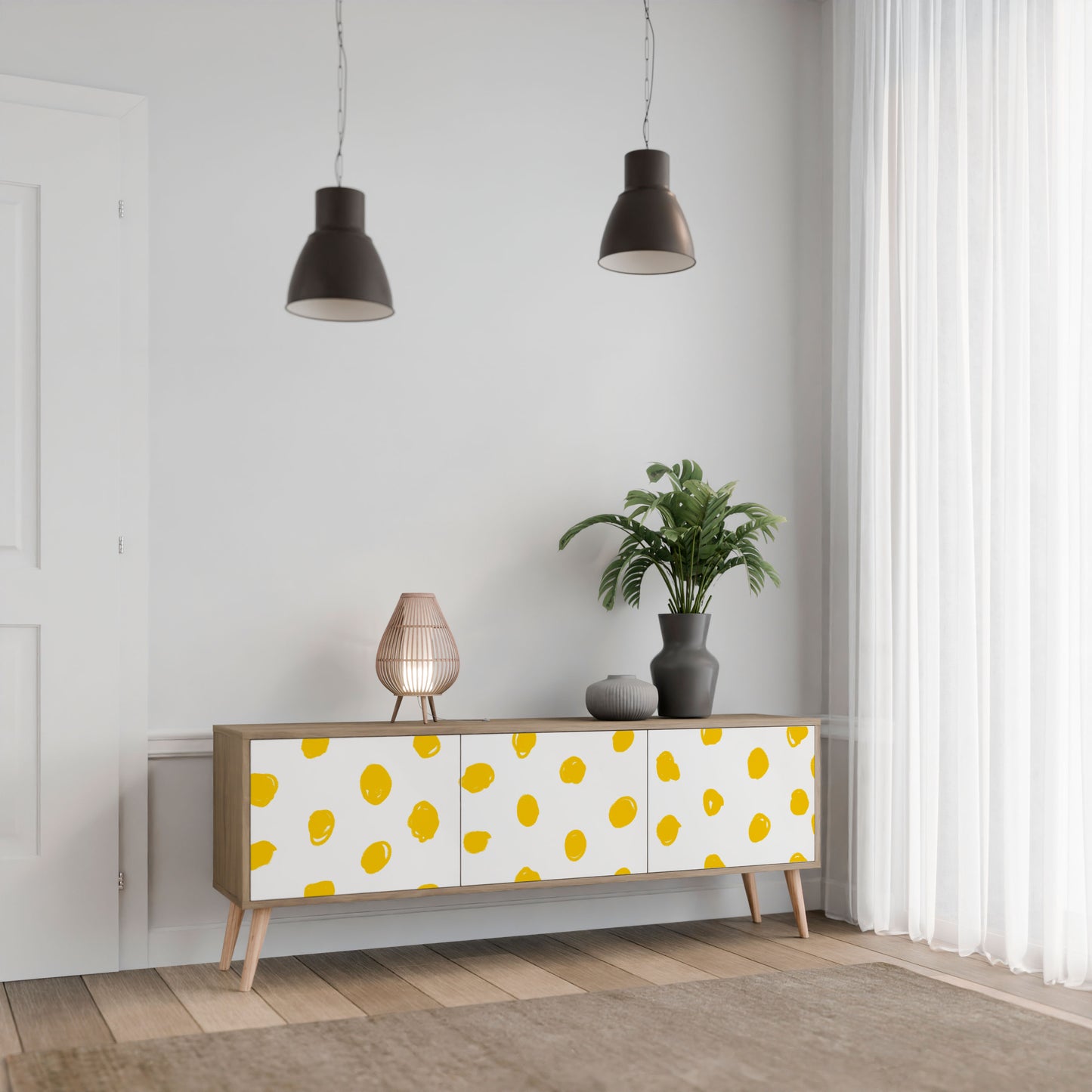 RADIANT REVERIE Mobile TV a 3 Ante in Effetto Rovere