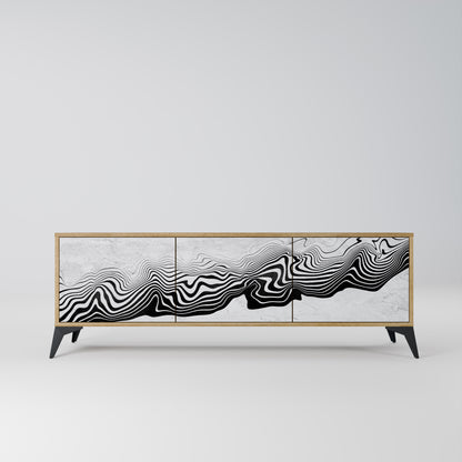 Mobile TV MONOCHROME MIRAGE a 3 ante in effetto rovere