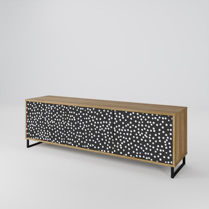 Porta TV BLINDING LIGHTS a 3 ante in effetto rovere