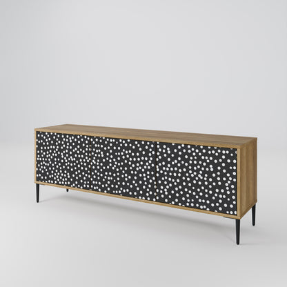 Porta TV BLINDING LIGHTS a 3 ante in effetto rovere