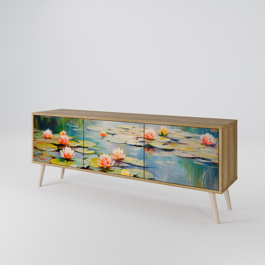Mobile TV BLOOMING WATERS a 3 ante effetto rovere