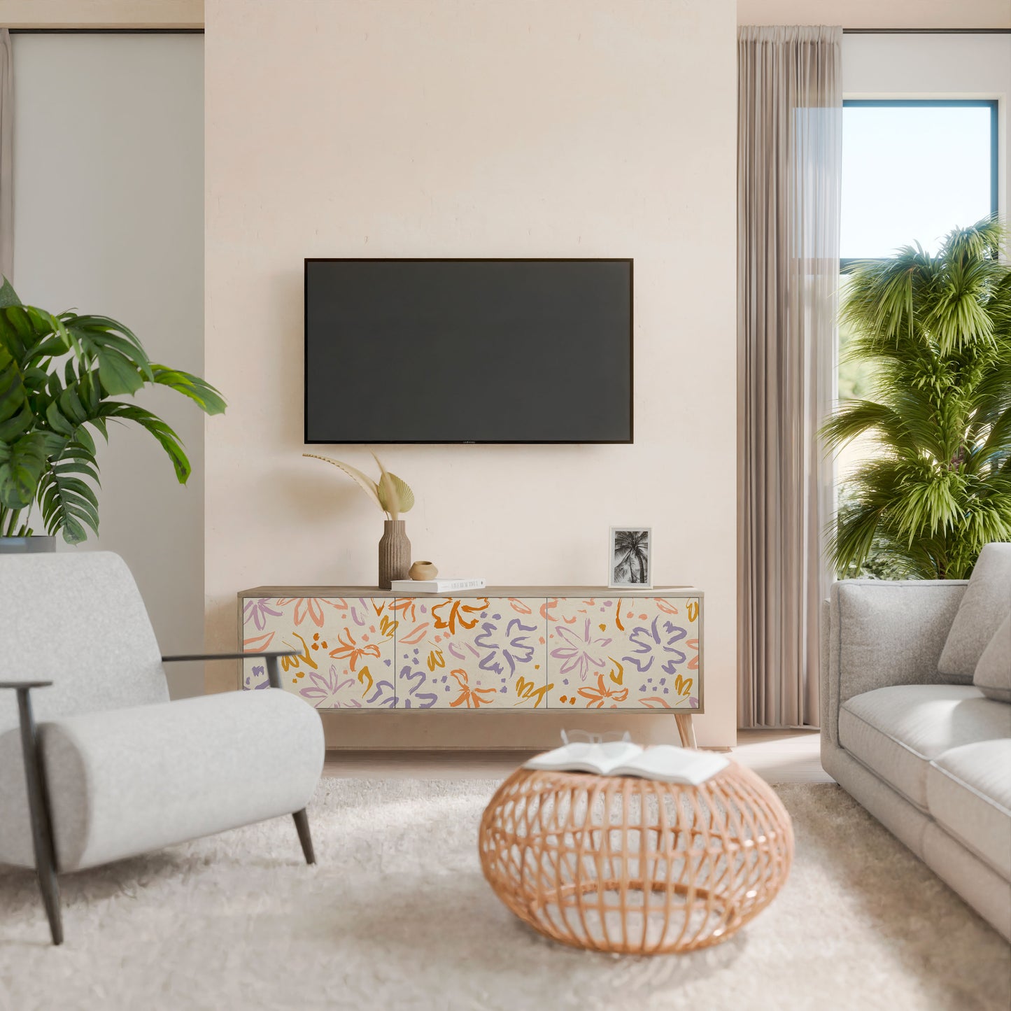 ROYAL GREEN Mobile TV a 3 Ante in Effetto Rovere