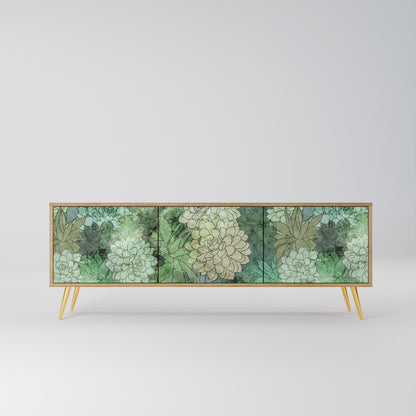 Mobile TV a 3 ante SUCCULENT CLUSTER in effetto rovere