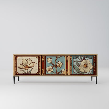 Mobile TV TIMELESS FLORA a 3 ante effetto rovere