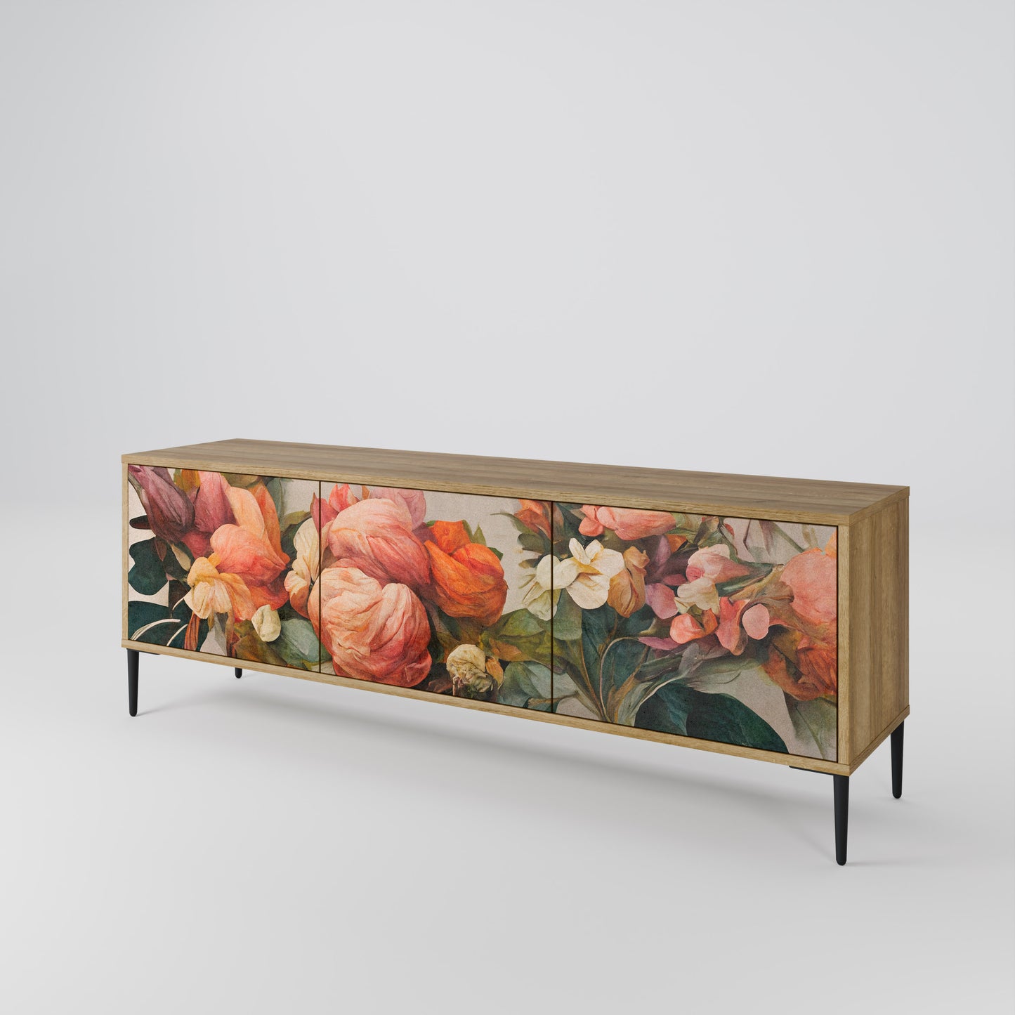 Mobile TV STYLISH BEAUTY a 3 ante in effetto rovere