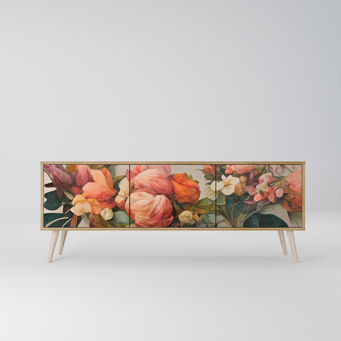 Mobile TV STYLISH BEAUTY a 3 ante in effetto rovere