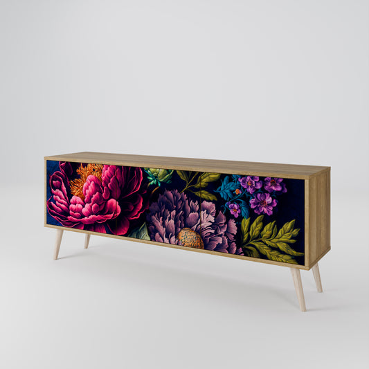 Mobile TV BLOOMING ELEGANCE a 3 ante in effetto rovere