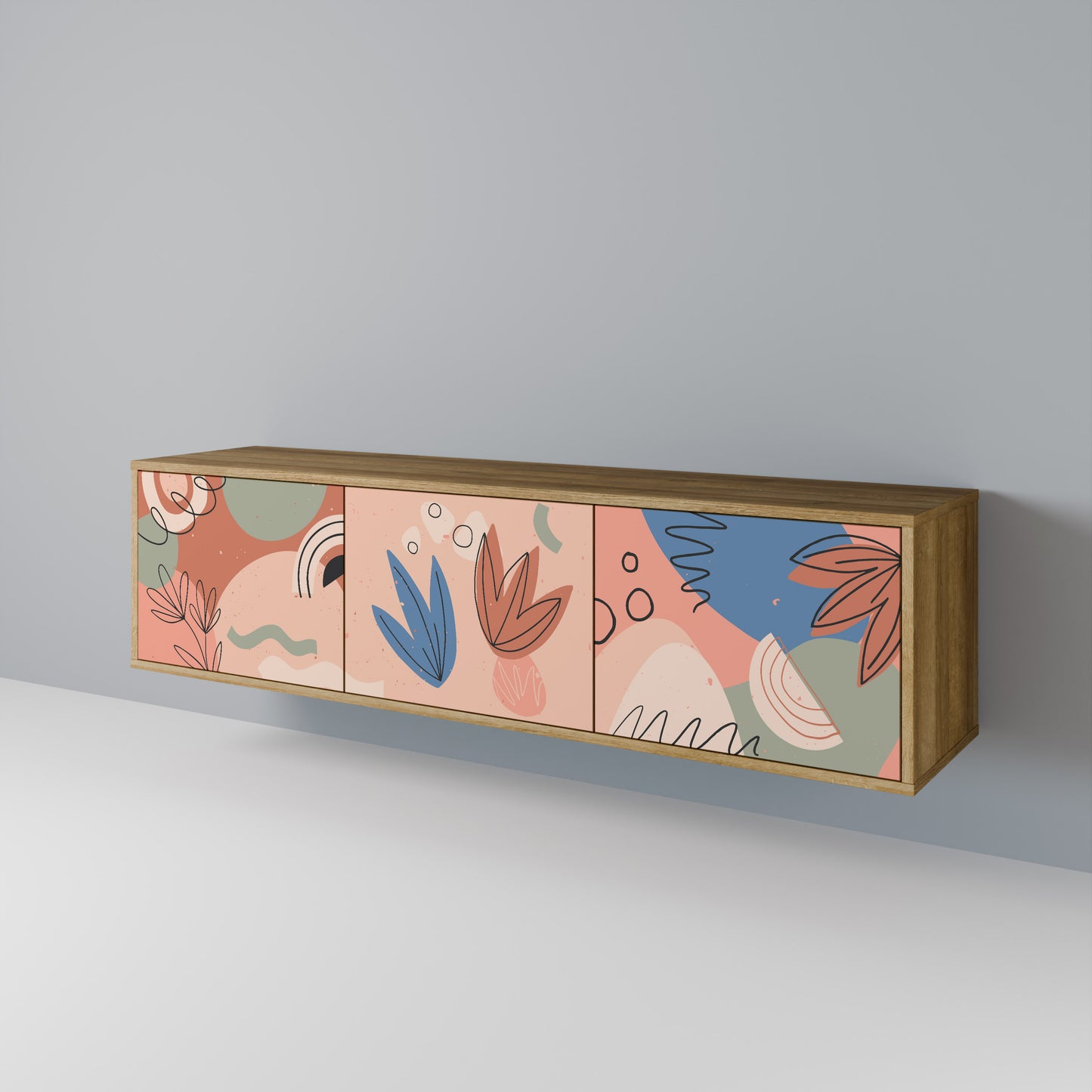 Mobile TV PASTEL DESTINY a 3 ante in effetto rovere