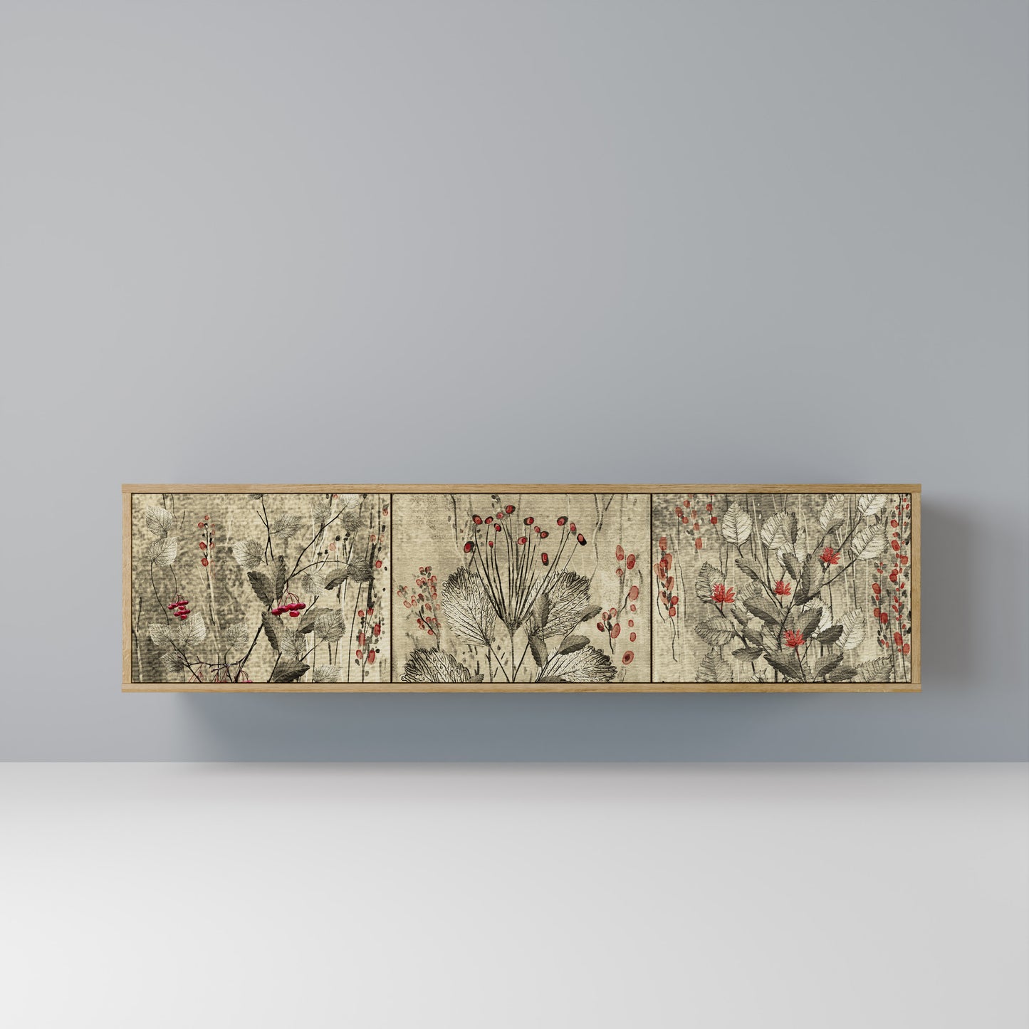 Mobile TV HERBAL GRACE a 3 ante effetto rovere