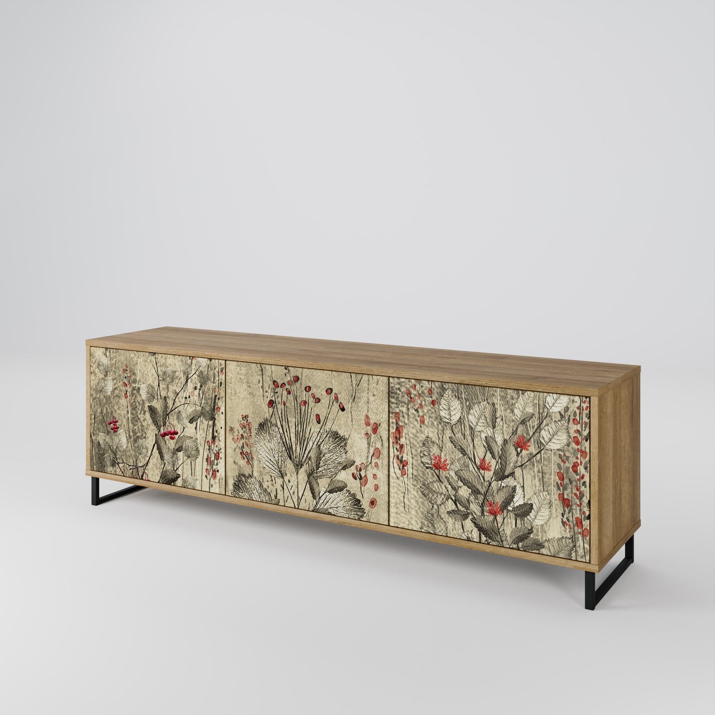 Mobile TV HERBAL GRACE a 3 ante effetto rovere