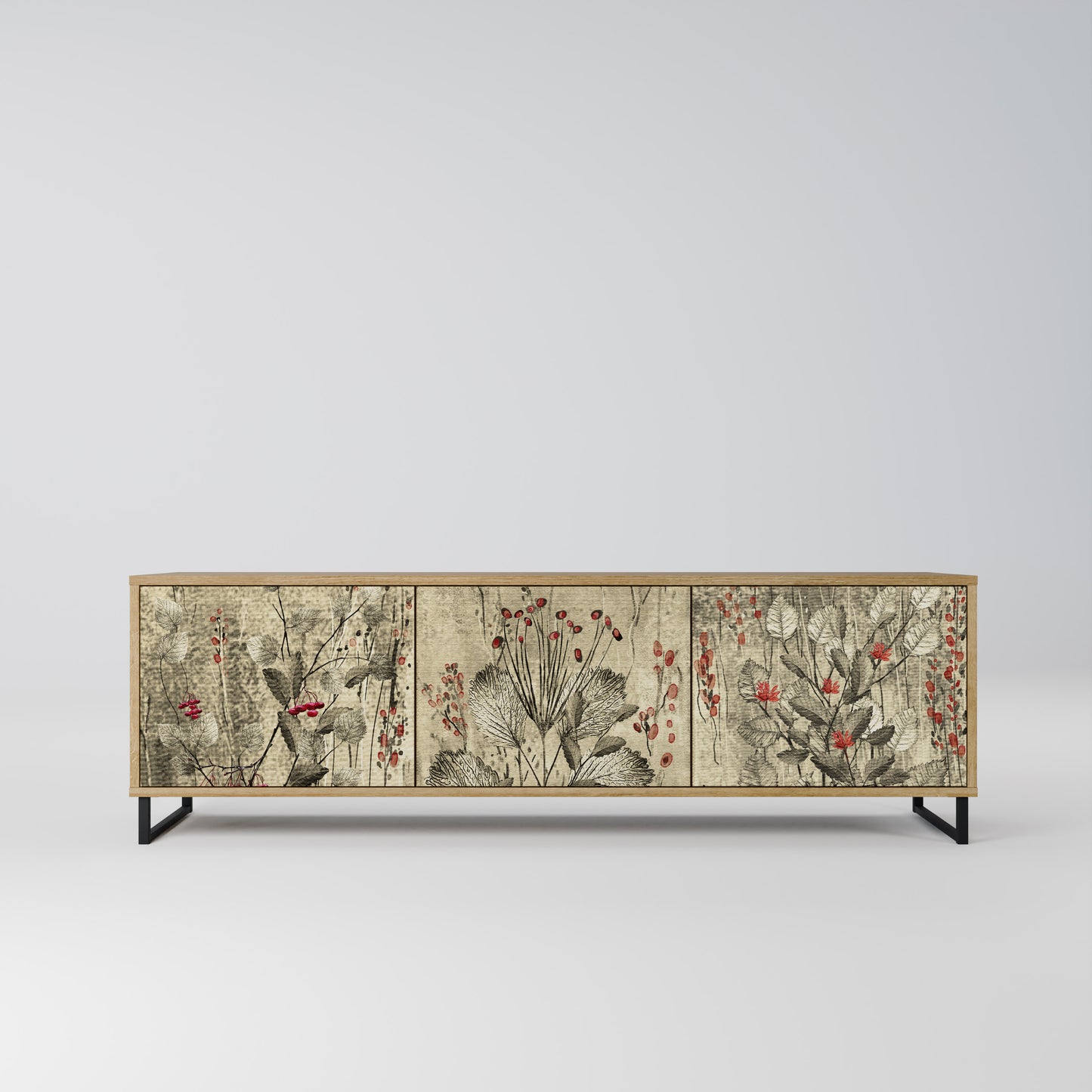 Mobile TV HERBAL GRACE a 3 ante effetto rovere