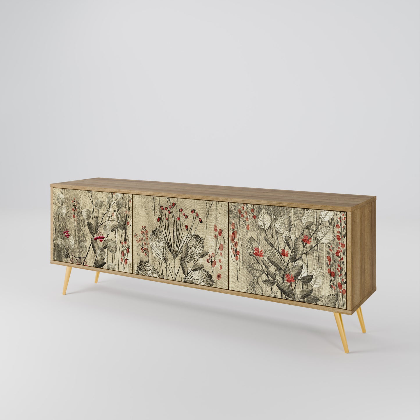 Mobile TV HERBAL GRACE a 3 ante effetto rovere