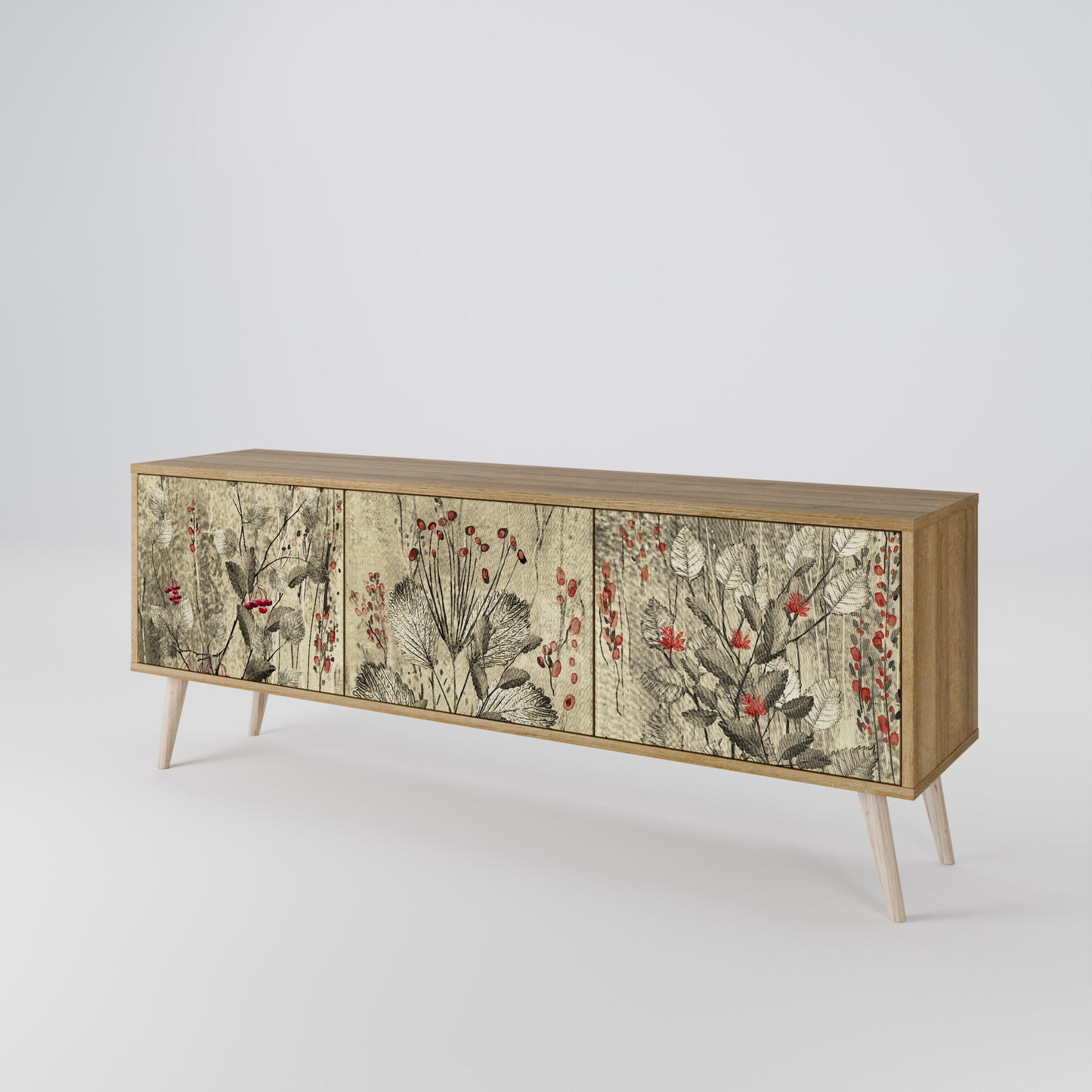 Mobile TV HERBAL GRACE a 3 ante effetto rovere