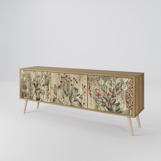 Mobile TV HERBAL GRACE a 3 ante effetto rovere