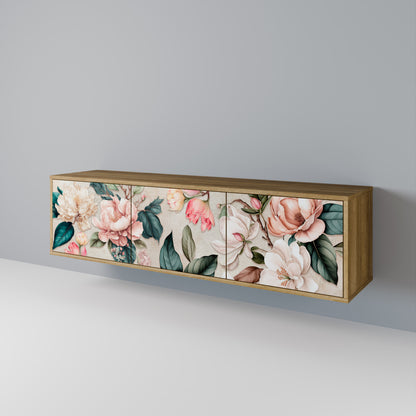 Mobile TV FLORAL GRACE a 3 ante effetto rovere