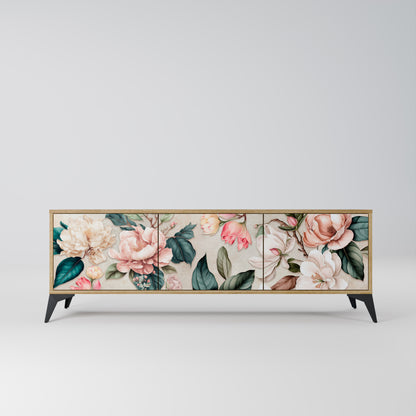 Mobile TV FLORAL GRACE a 3 ante effetto rovere