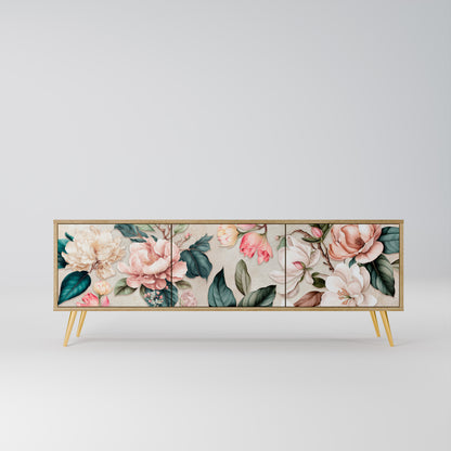 Mobile TV FLORAL GRACE a 3 ante effetto rovere