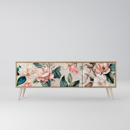 Mobile TV FLORAL GRACE a 3 ante effetto rovere