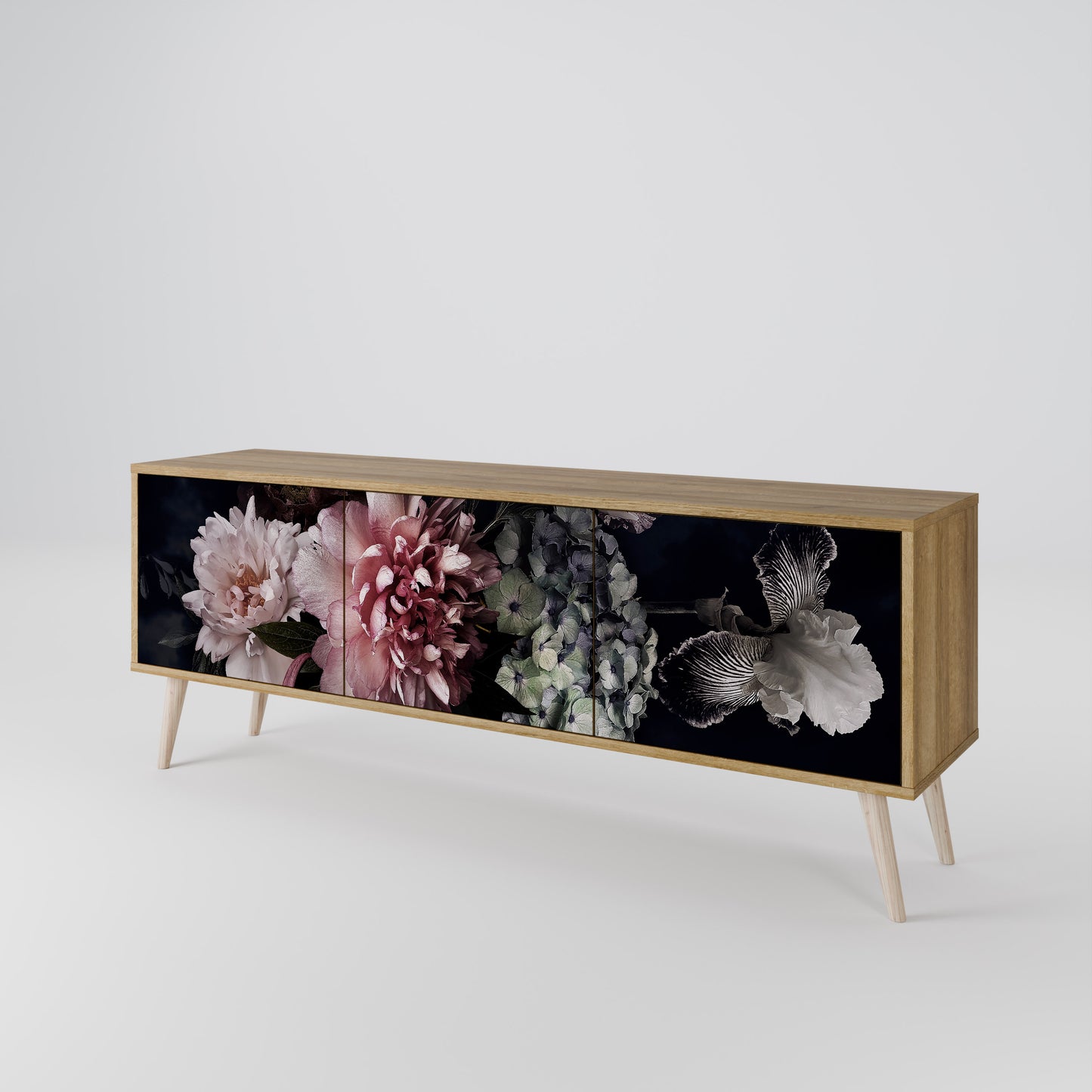 PURE BLOSSOM Mobile TV a 3 Ante in Effetto Rovere