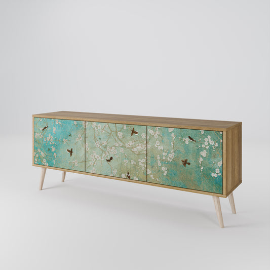 Mobile TV BLOOMING CHARM a 3 ante in effetto rovere