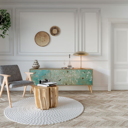 BLOOMING CHARM Mobile TV a 3 Ante in Effetto Rovere