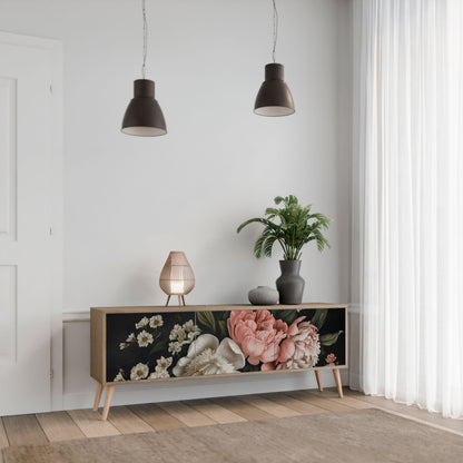 LUSH ELEGANCE Mobile TV a 3 Ante in Effetto Rovere