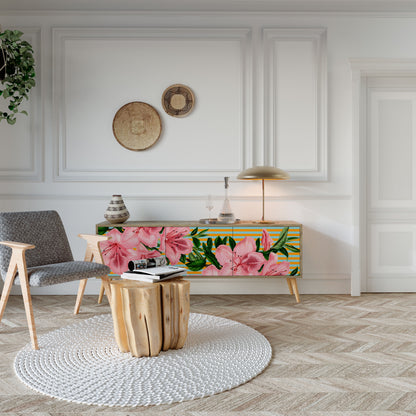 FRAGILE BEAUTY Mobile TV a 3 Ante in Effetto Rovere