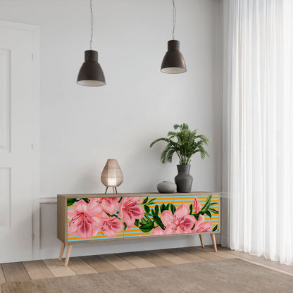 FRAGILE BEAUTY Mobile TV a 3 Ante in Effetto Rovere