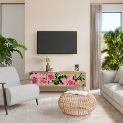FRAGILE BEAUTY Mobile TV a 3 Ante in Effetto Rovere