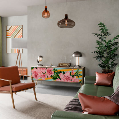 FRAGILE BEAUTY Mobile TV a 3 Ante in Effetto Rovere