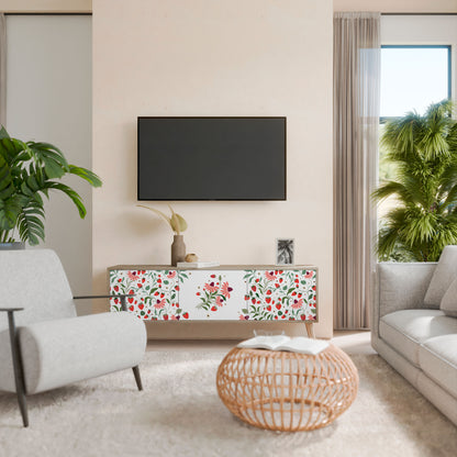FLOWERS AND STRAWBERRIES Mobile TV a 3 Ante in Effetto Rovere